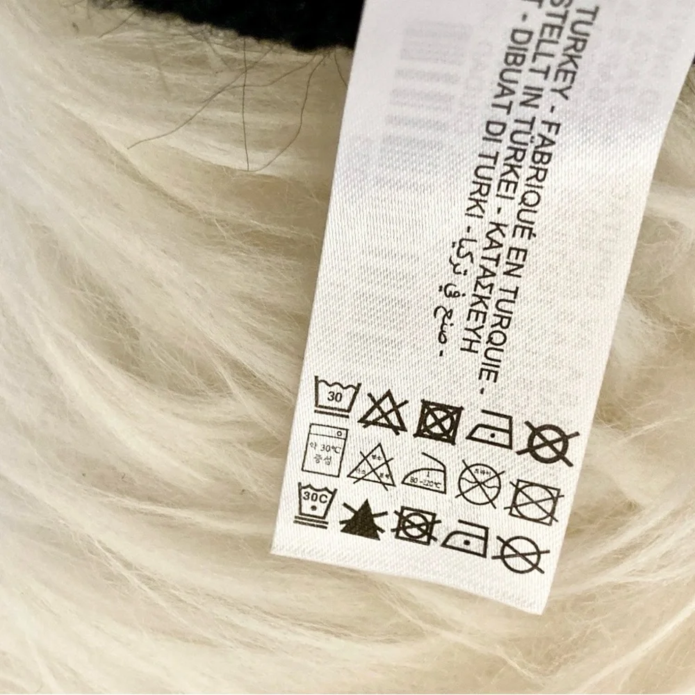 Zara Pearl Detail Cable Knit Mini Skirt
